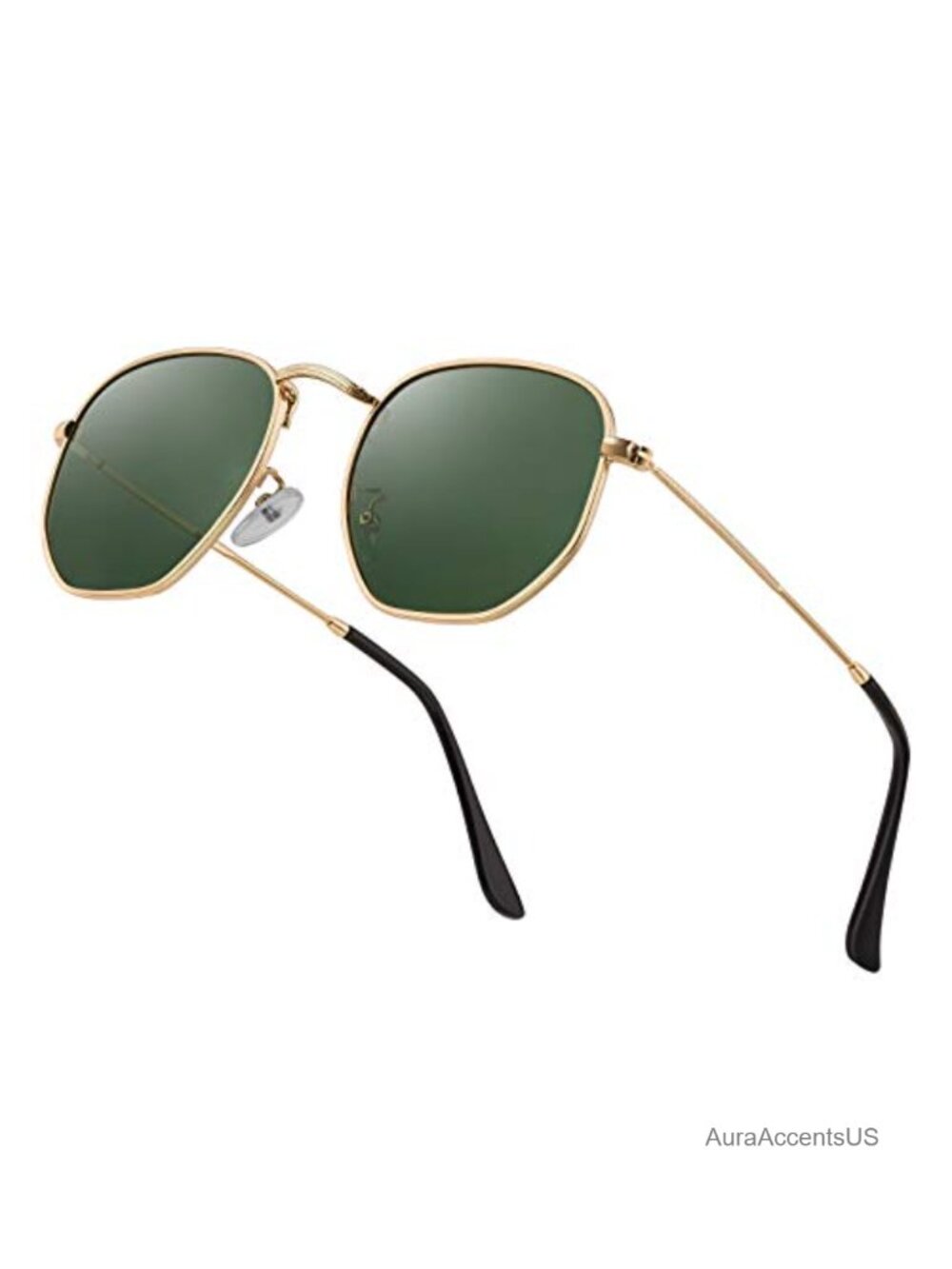 Polarized Hexagonal Geometric Metal Frame Sunglasses UV400